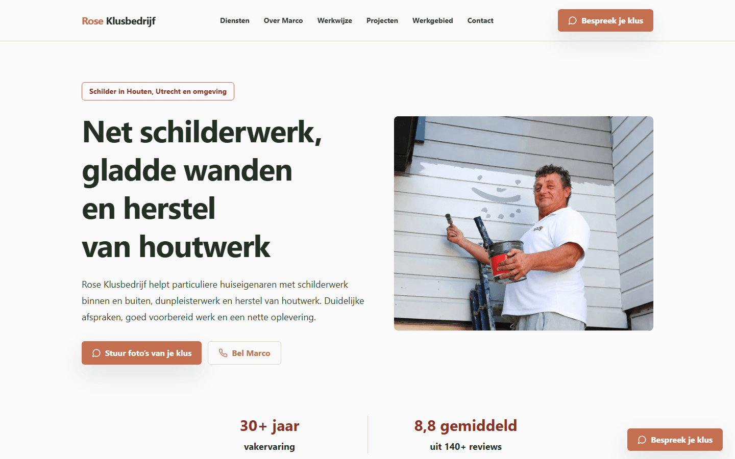 Desktop screenshot van Rose Klusbedrijf